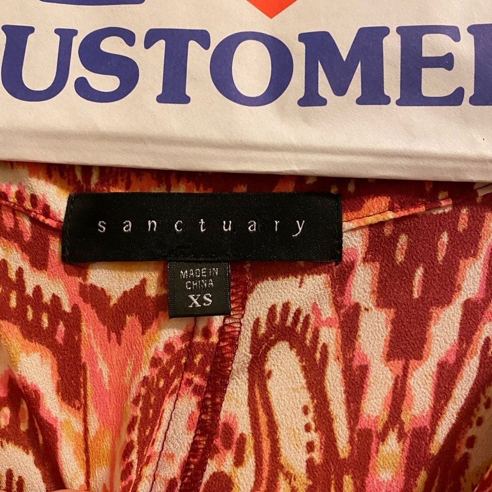 SANCTUARY Pink Slitted Paisley Tank - Picture 3 of 4